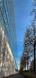 Low angle view of modern building against sky