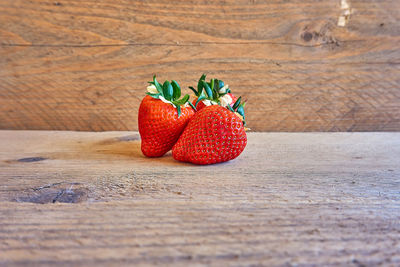 Close-up of strawberry on table