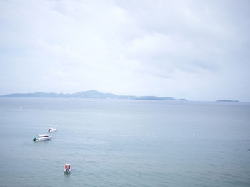 High angle view of sea against sky