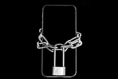 Close-up of object over black background