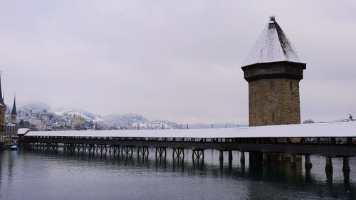 The kapellbrücke in winter