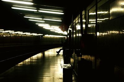 View of railroad station platform