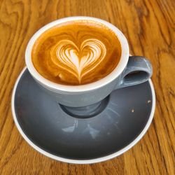 High angle view of coffee on table