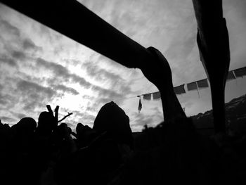 Low angle view of cloudy sky