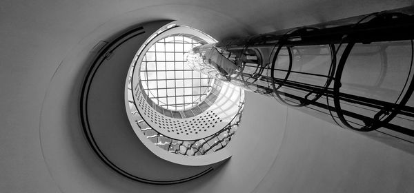 Low angle view of spiral staircase