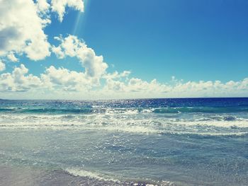 Scenic view of sea against sky