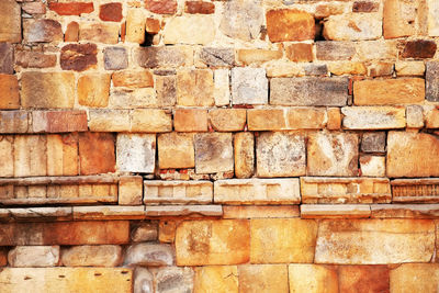 Full frame shot of qutub minar wall