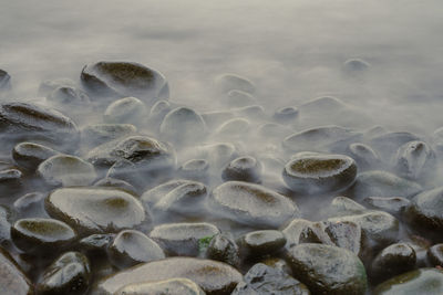 Close-up of rocks on beach