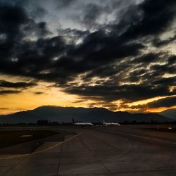 Scenic view of dramatic sky during sunset