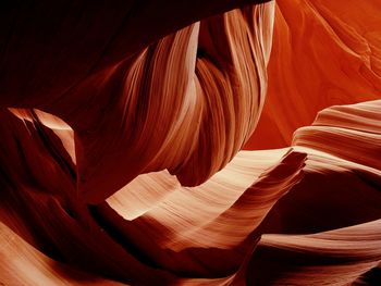 Full frame shot of rock formation at antelope canyon 