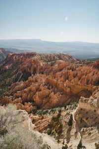 High angle view of landscape against sky