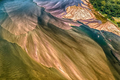 Aerial view of rock formations