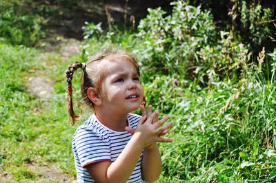 Portrait of cute girl