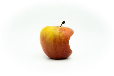 Close-up of apple against white background