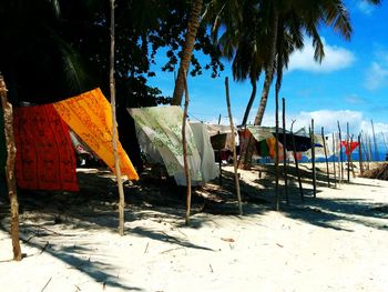 View of built structure on beach