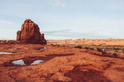 Rock formations on landscape