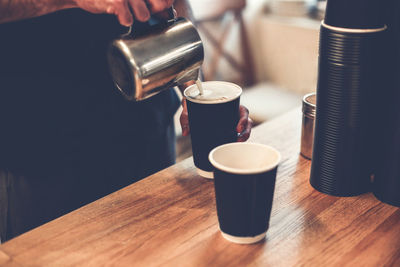 Close-up of coffee on table