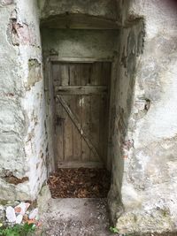 Entrance of old abandoned building