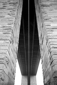 Low angle view of suspension bridge