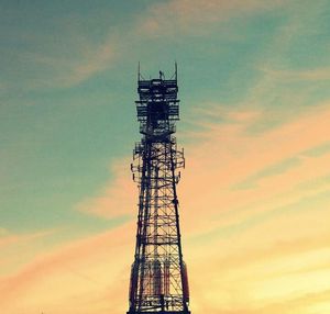 Low angle view of sky at sunset