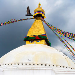 Low angle view of traditional building against sky