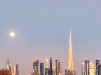 View of skyscrapers in city