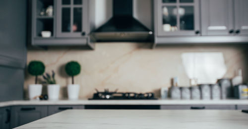 Close-up of table at home