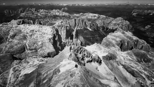 Panoramic view of rocky mountains