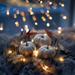 Close-up of illuminated lights