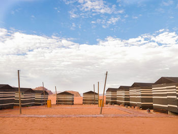 Low angle view of buildings against sky