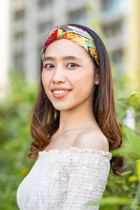 Portrait of a smiling young woman