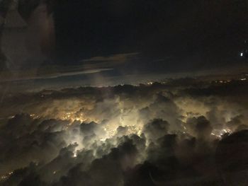 Low angle view of clouds in sky during sunset