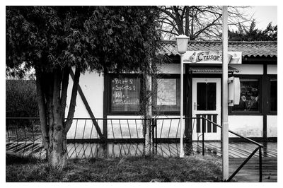 Built structure with trees in background