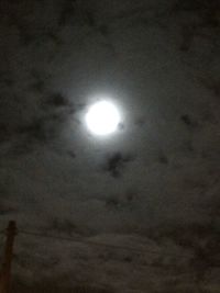 Low angle view of moon in sky