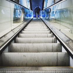 View of escalator