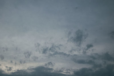 Low angle view of clouds in sky