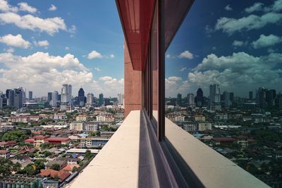 Modern cityscape against sky