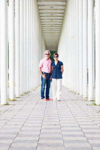 Full length of couple walking outdoors