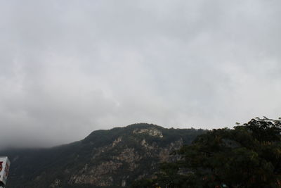 Low angle view of mountain against sky