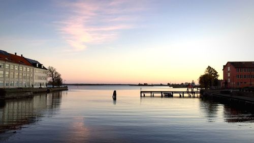 Scenic view of lake against sky at karlskrona