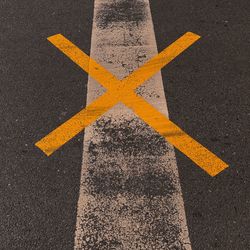 Road sign on street