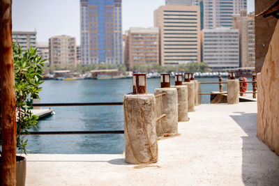 Dubai creek water channel with deira district in the background