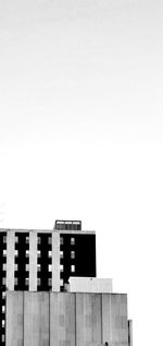 Low angle view of building against clear sky