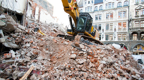 Low angle view of construction site