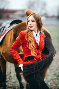 Portrait of beautiful woman