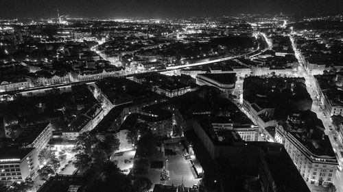High angle view of cityscape