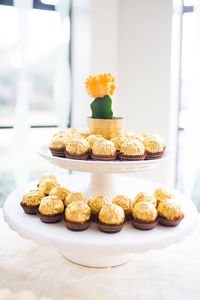 Close-up of cake on table