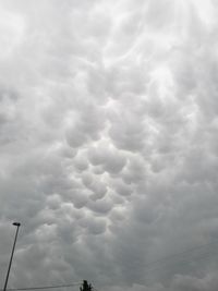 Low angle view of cloudy sky