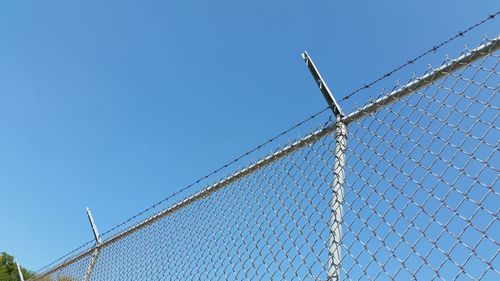 Low angle view of fence