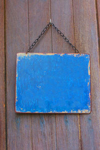 Close-up of blue door